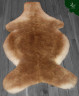 Прикроватный коврик из натурального меха альпаки (ламы) серебристо-коричневый 1,10 х 0,70 м