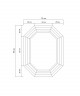 Зеркало восьмиугольное Беркли с декоративной зеркальной рамой