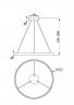 Подвесной светильник Maytoni MOD058PL-L42BS3K латунь серии Rim, абажур латунь
