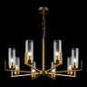 Подвесной светильник Freya FR5214PL-08BS латунь серии Adeline, абажур прозрачный