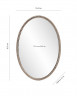 Зеркало овальное в серебристой раме
