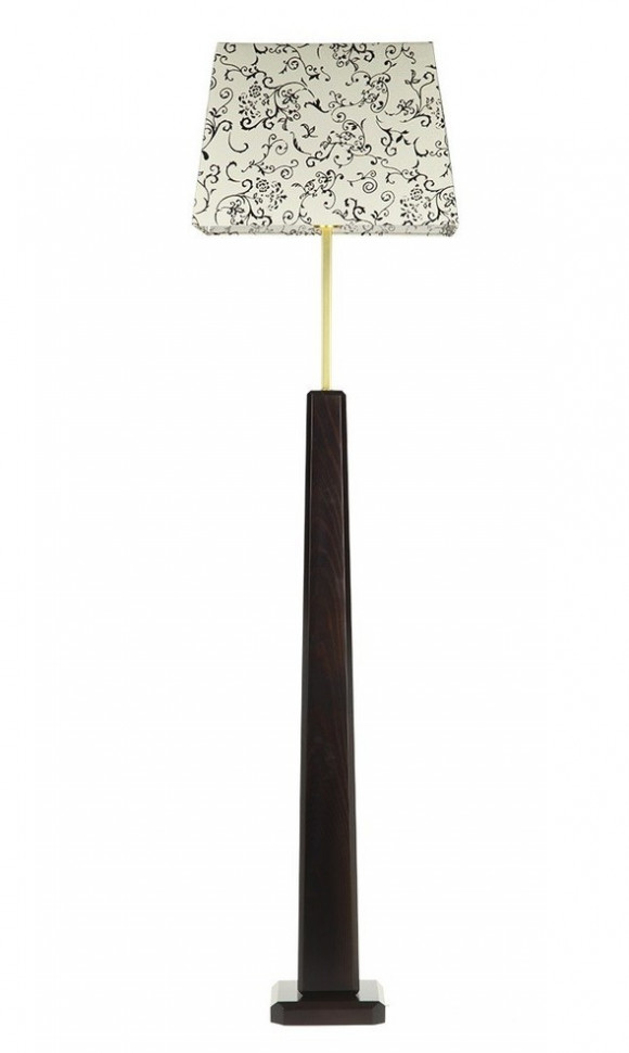 Лампа напольная с деревянным корпусом венге
