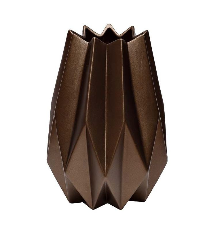 Ваза керамическая многоугольной формы, высота 25 см