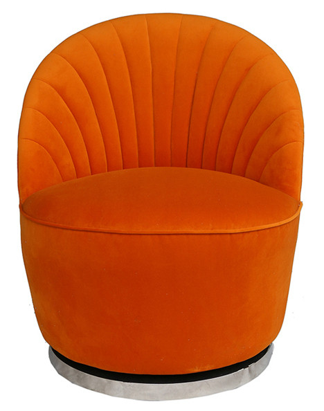 Кресло оранжевое вращающееся