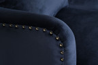 Кресло Rimini велюр синий с подушкой
