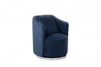 Кресло синее с вращающимся основанием