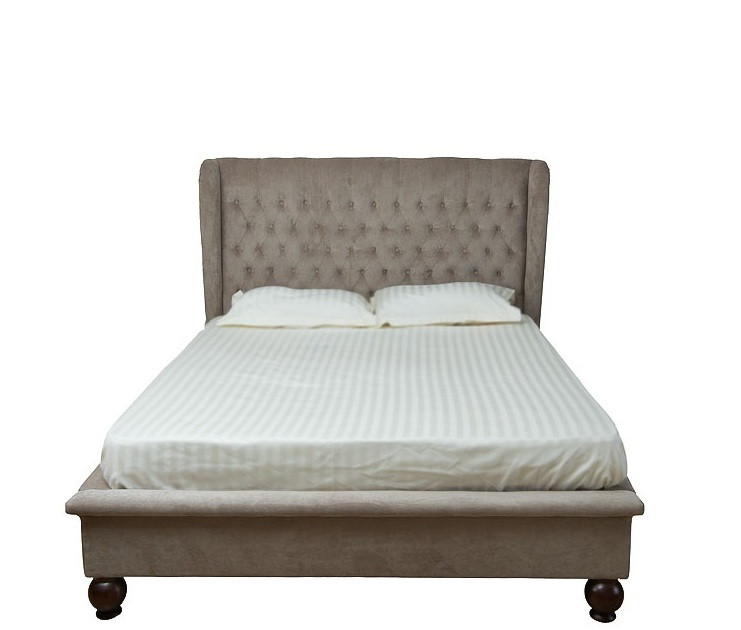 Кровать двуспальная в стиле арт-деко бежевая PJB05525-PJ842