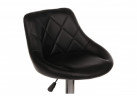 Барный стул с чёрным кожаным сиденьем
