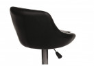 Барный стул с чёрным кожаным сиденьем