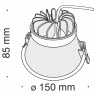 Встраиваемый светильник Technical DL039-L15W4K белый серии Stella