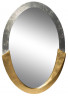 Зеркало овальное в серебристо-золотой рамке