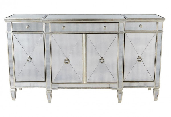 Комод зеркальный широкий