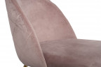 Стул велюр пепельно-розовый с металлическими ножками