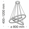 Подвесной светильник Maytoni MOD058PL-L100BS4K латунь серии Rim