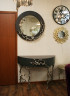 Зеркало круглое с серебристым декором "Лес"