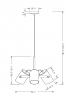 Подвесной светильник Freya FR4004PL-03WB черно-белый серии Elori, абажур белый