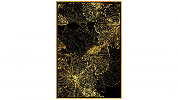 Постер на стену золотые нити абстракции 60*80 см.