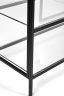 Консоль 1013-CB черный муар, прозрачное стекло