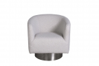 Кресло вращающееся, искусственный каракуль серый