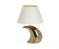 Лампа керамическая Золотой полумесяц с белым абажуром