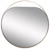 Зеркало круглое с металлической золотой рамой