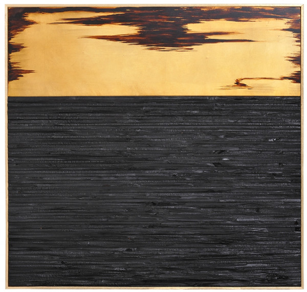 Панно из угля "Закат"