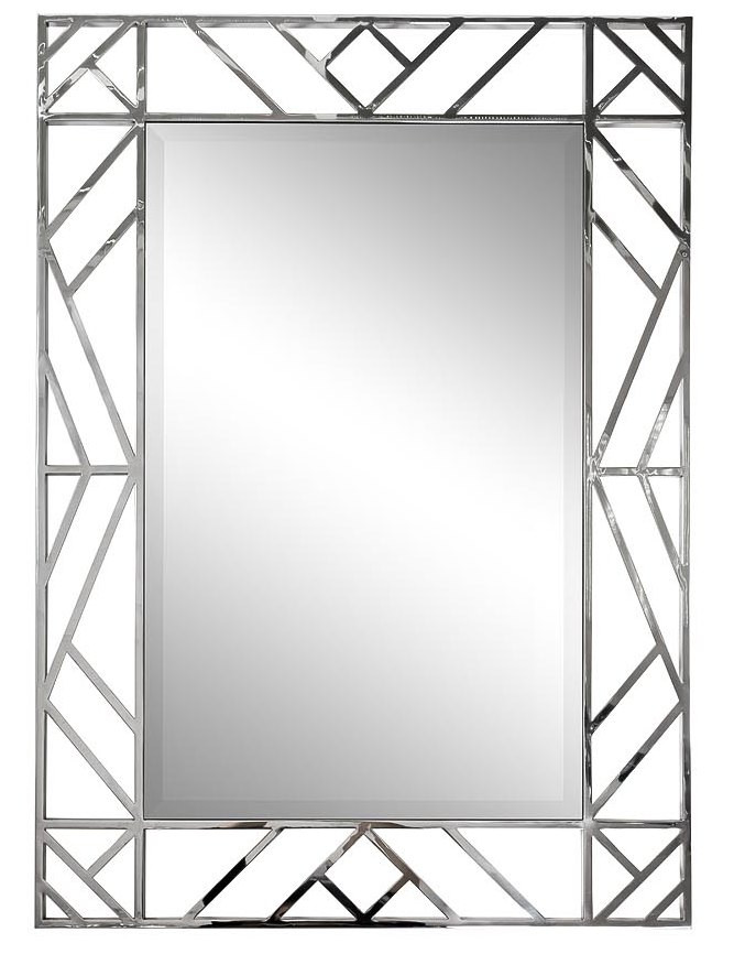 Зеркало в хромированной металлической раме