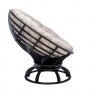 Кресло Папасан с подушкой венге обивка tesla бежевая