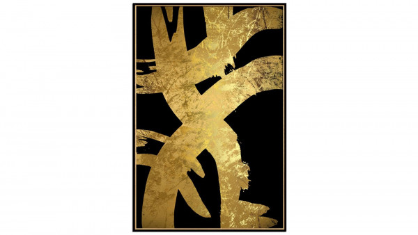 Постер на стену черно-золотая абстракция-2 60*80см.