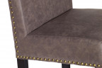 Барный стул коричневый с сиденьем из алькантара