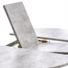 Стол раздвижной Капри, столешница цемент, ножки белые