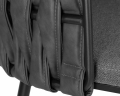 Стул полубарный DOBRIN AMELIA COUNTER (серая ткань (F-48), темно-серый винтажный PU (MF-12))