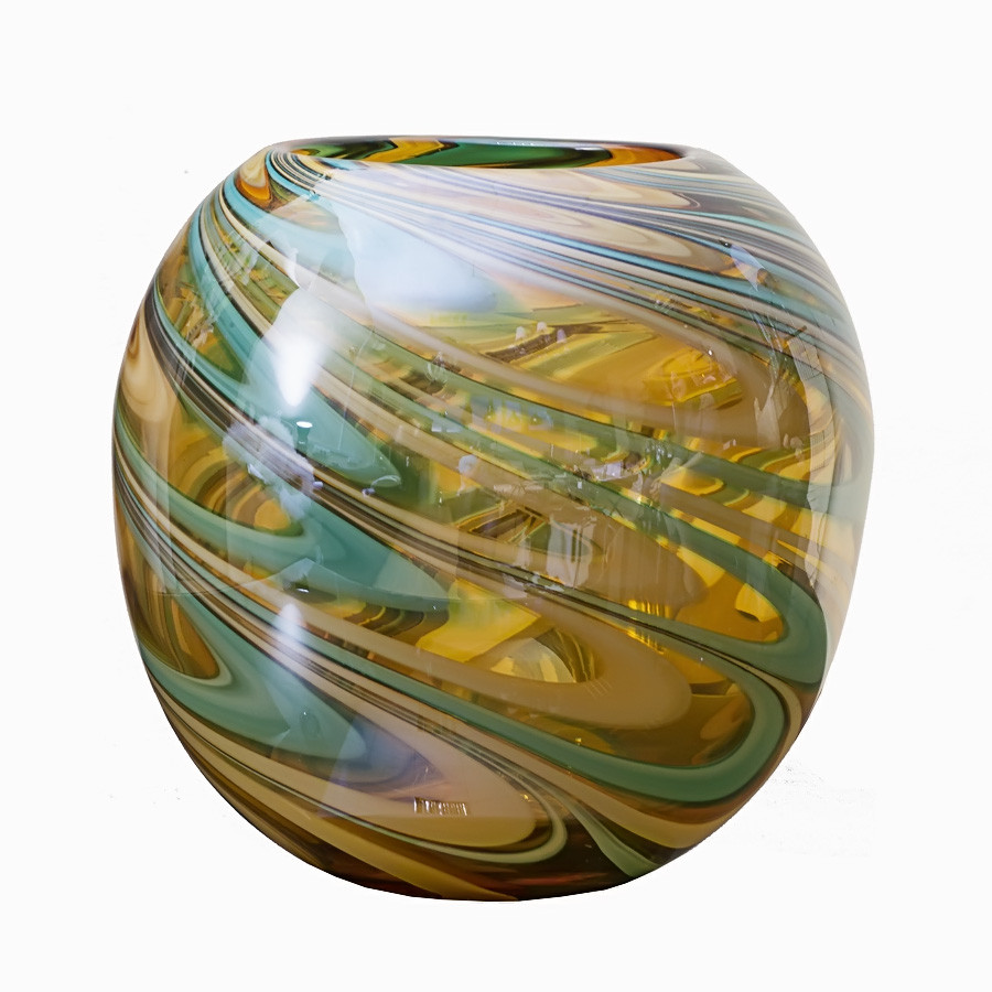 Цветная ваза "Голубые кольца Урана"