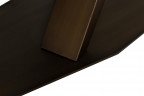 Консоль пристенная коричневая с каменной столешницей