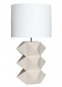 Лампа бежевая многоугольная керамическая