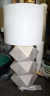 Лампа бежевая многоугольная керамическая