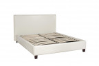 Кровать двуспальная, цвет белый ПУ 115х160х200 см