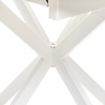 Стол раздвижной Капри со стеклом, столешница белая