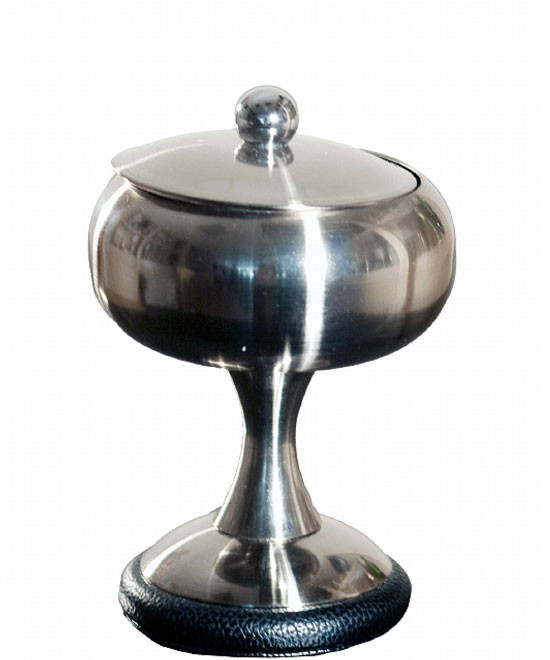 Чайная ваза из хромированного металла