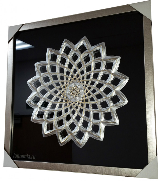 Панно настенное "Созвучие 1" в серебристой раме