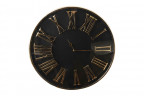 Часы настенные чёрные с золотыми римскими цифрами