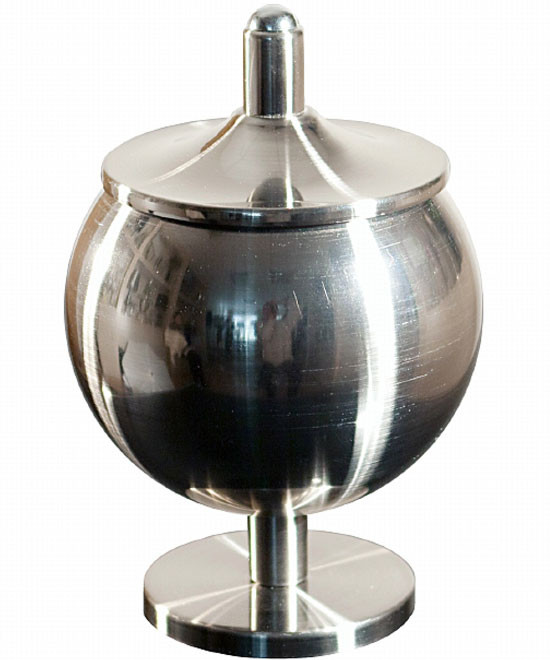 Чайная ваза из хромированного металла