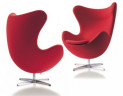 Кресло для отдыха Egg Swan (красный кашемир)