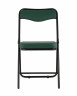 Складной стул Джонни экокожа зелёный каркас чёрный матовый