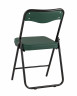 Складной стул Джонни экокожа зелёный каркас чёрный матовый