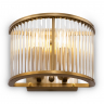 Настенный светильник (бра) Freya FR5053WL-02BS латунь серии Savoy, абажур прозрачный