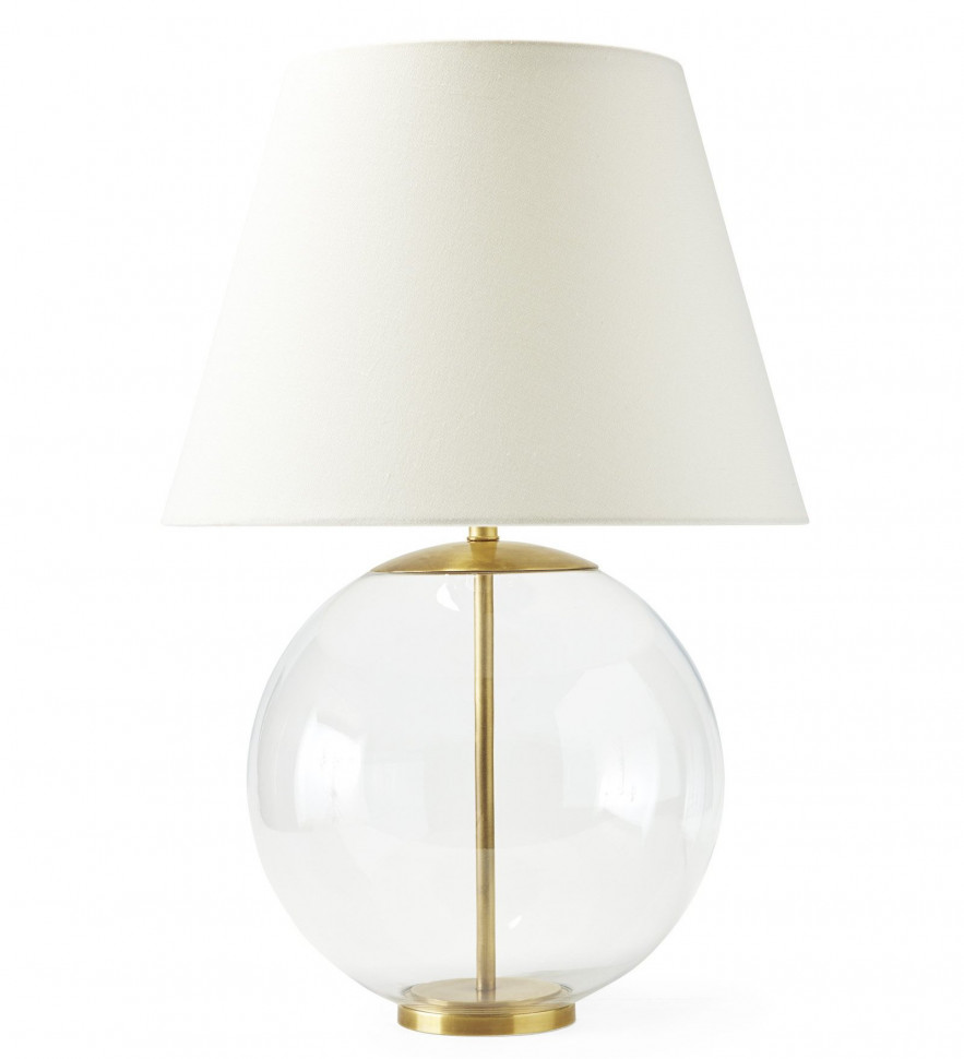 Лампа Клейтон золотистая из прозрачного стекла