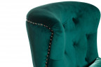 Кресло зелёное бархатное с подушкой