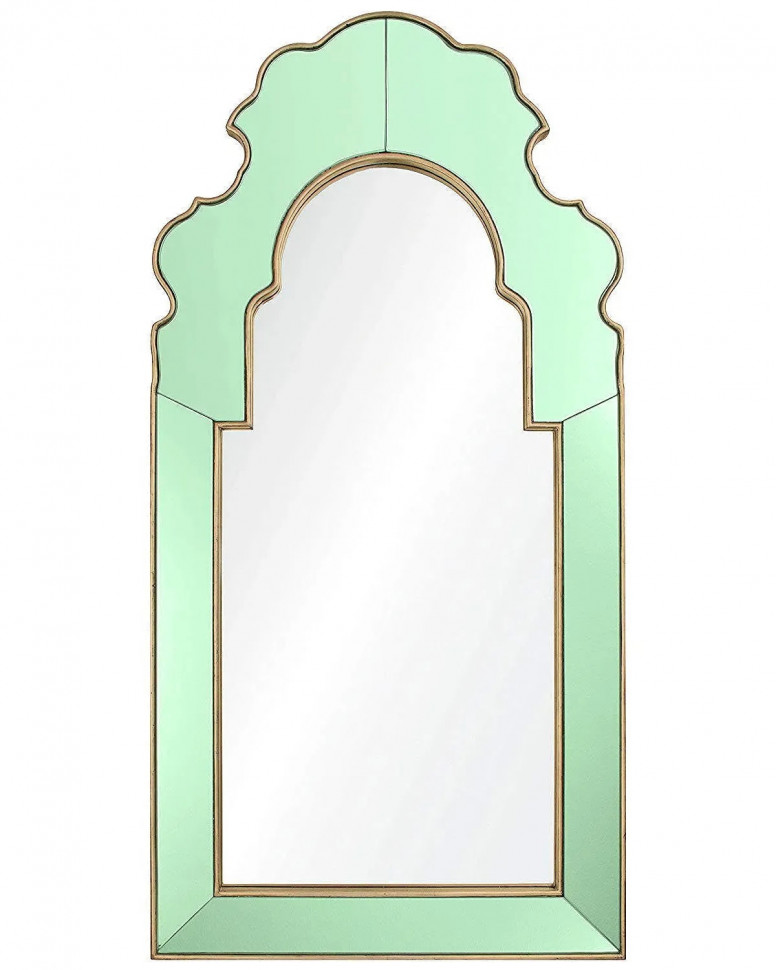 Зеркало в зелёной зеркальной раме Кальяри