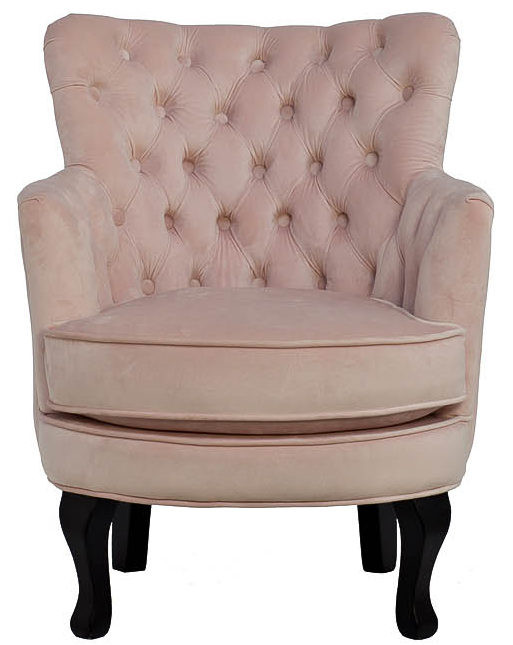 Кресло розовое велюровое